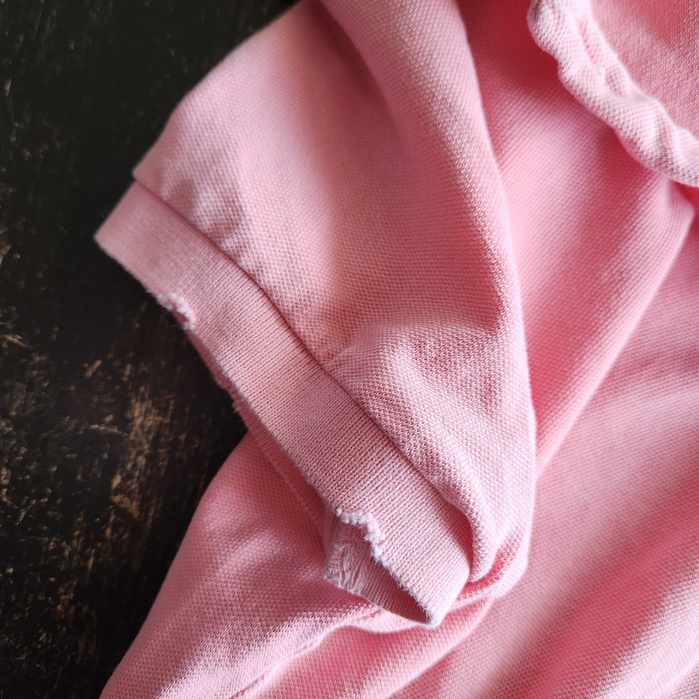Abercrombie & Fitch Women's M Polo Shirt Preppy Moose Y2K Pink Distressed - Picture 6 of 10